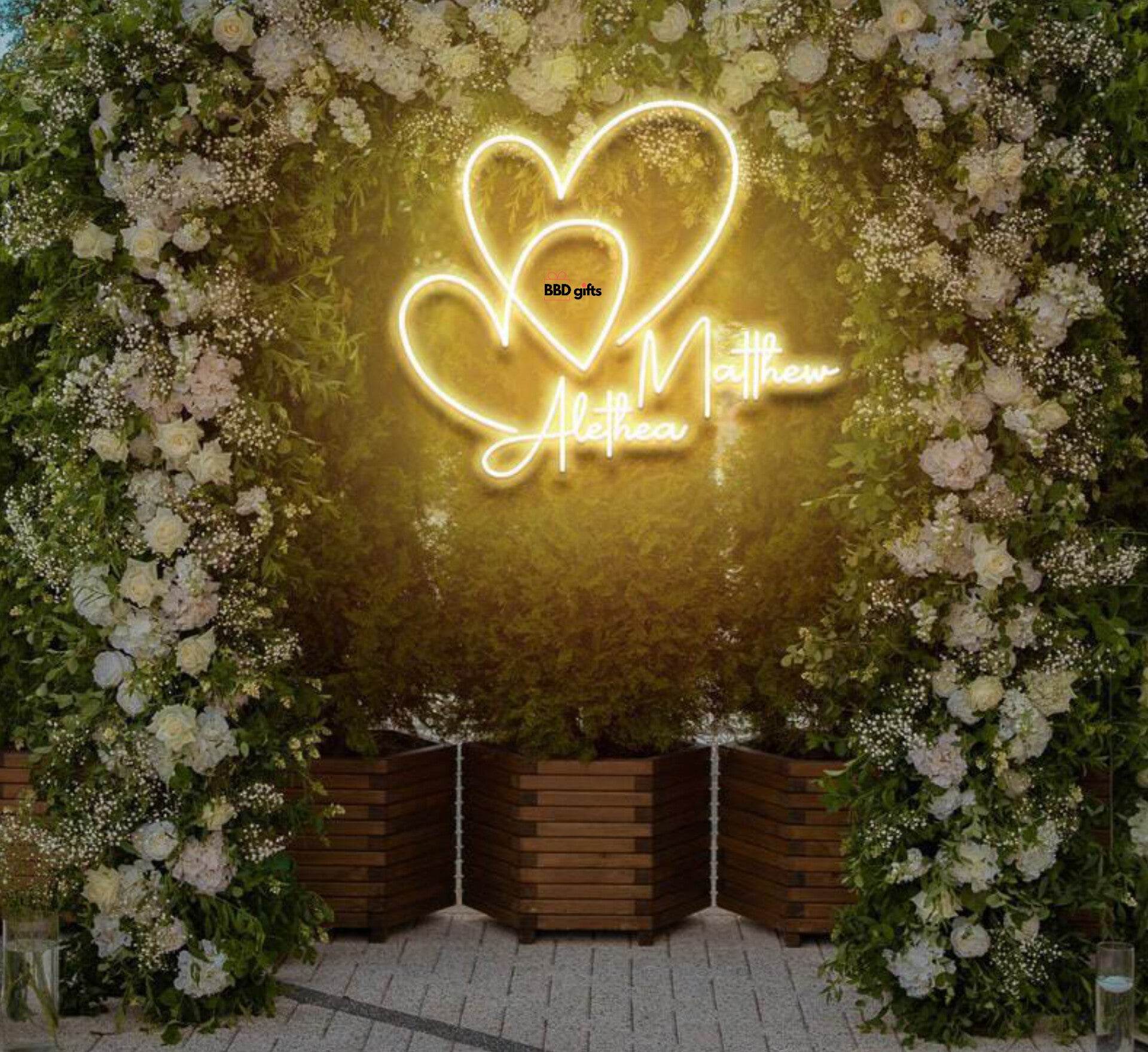 Personalised Couple neon sign | Wedding Neon | Anniversary Gifts - BBD GIFTS
