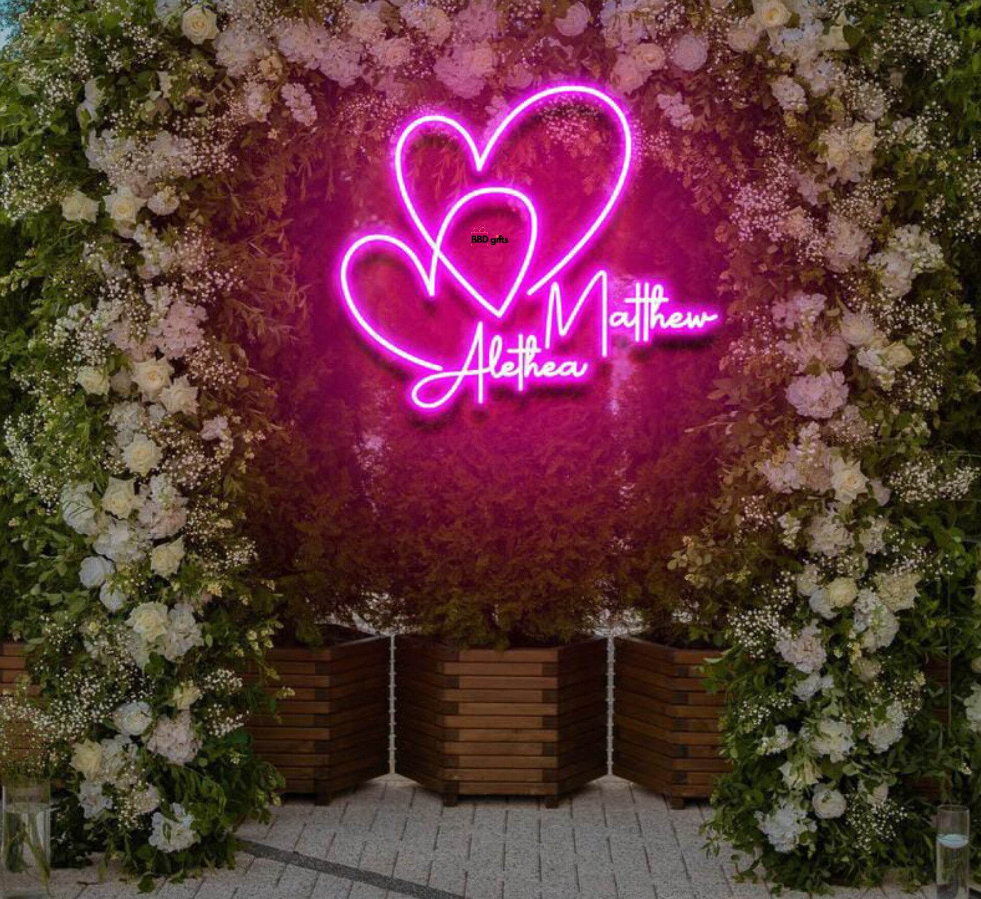 Personalised Couple neon sign | Wedding Neon | Anniversary Gifts - BBD GIFTS