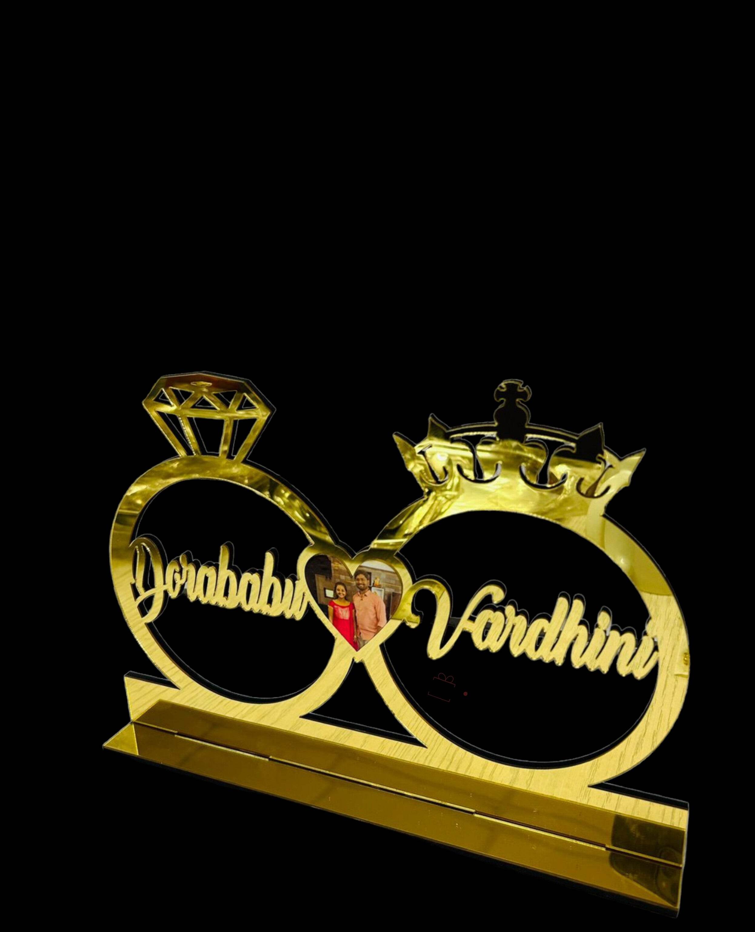 Customized Name Ring Platter | Acyrlic Couple Name | Personalized
Engagement Ring Platter Table Top - BBD GIFTS
