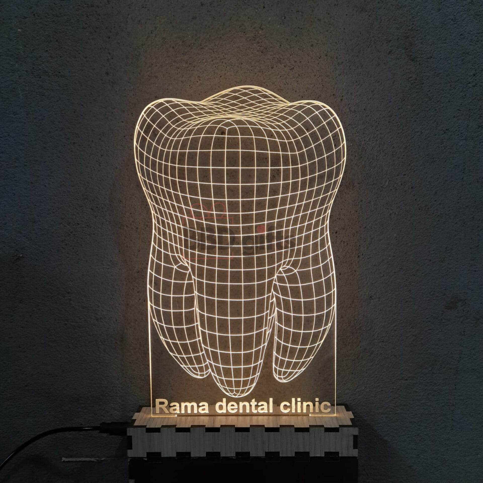 Illustration Lamp for Dentist | Best gift for dentist | Gifts for upcoming dentist | Dental gift ideas | Dentist gifts | Dentist Led Table Top - BBD GIFTS