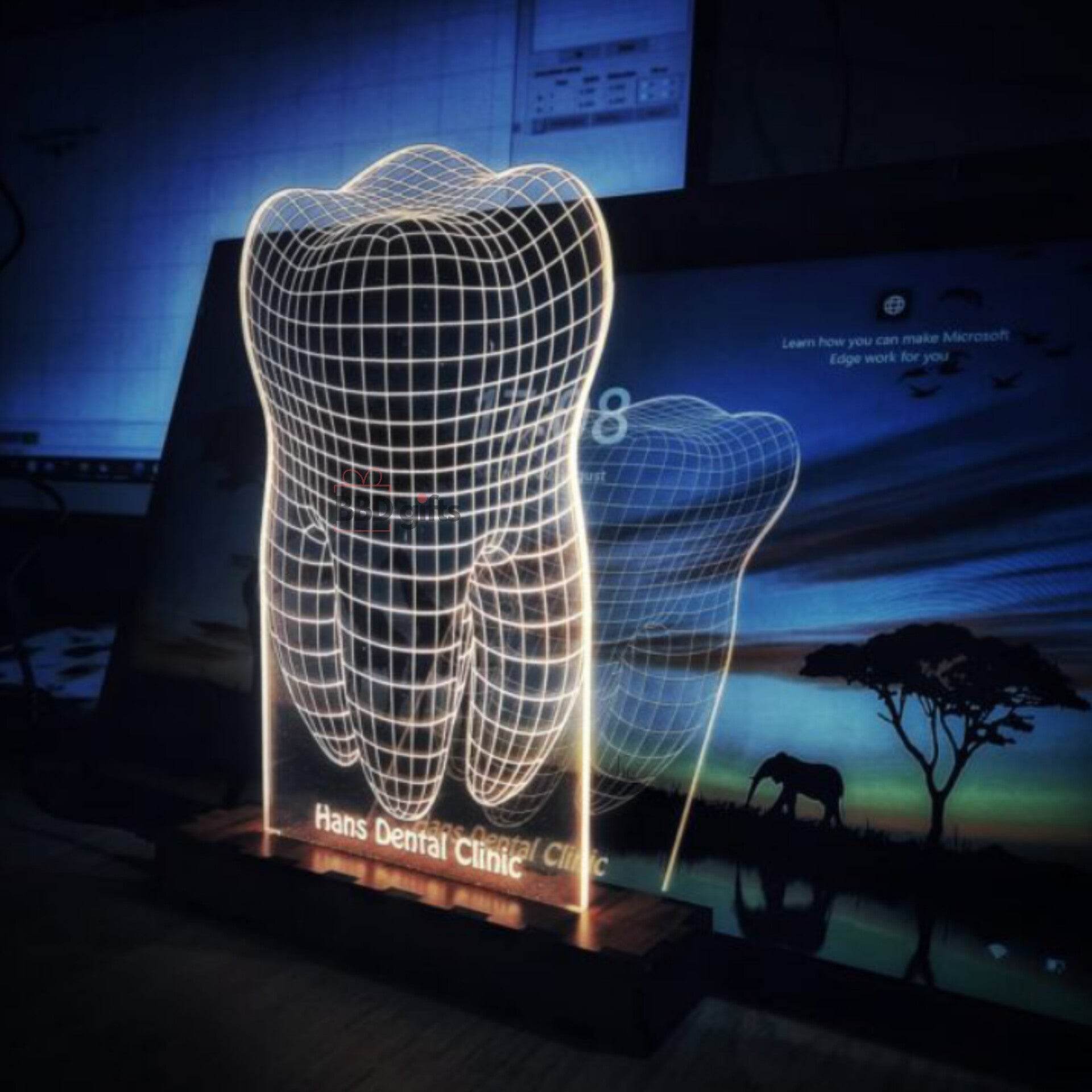Illustration Lamp for Dentist | Best gift for dentist | Gifts for upcoming dentist | Dental gift ideas | Dentist gifts | Dentist Led Table Top - BBD GIFTS