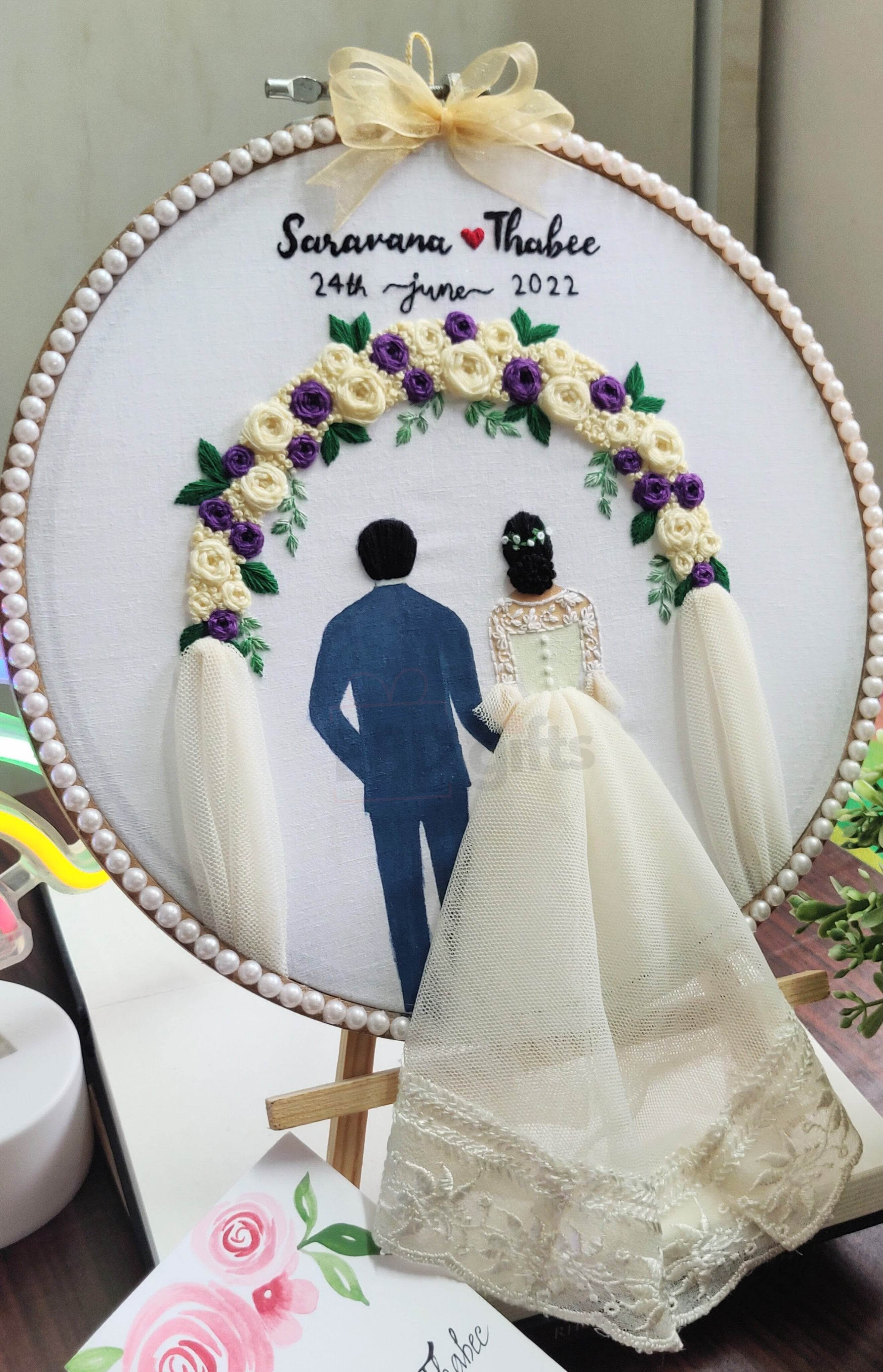 Calendar Embroidery Hoop - Perfect Gift For Wedding - Wedding Gift Idea - Unique Gift For Wedding - BBD GIFTS