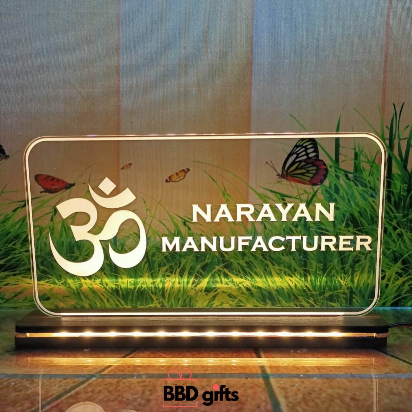 Customized Table Top With LED For Manufacturer | Best gift for ACCOUNTANCY | Special Gift For EQUITY DEALER | Personalized Gift For PROPRIETOR - BBD GIFTS