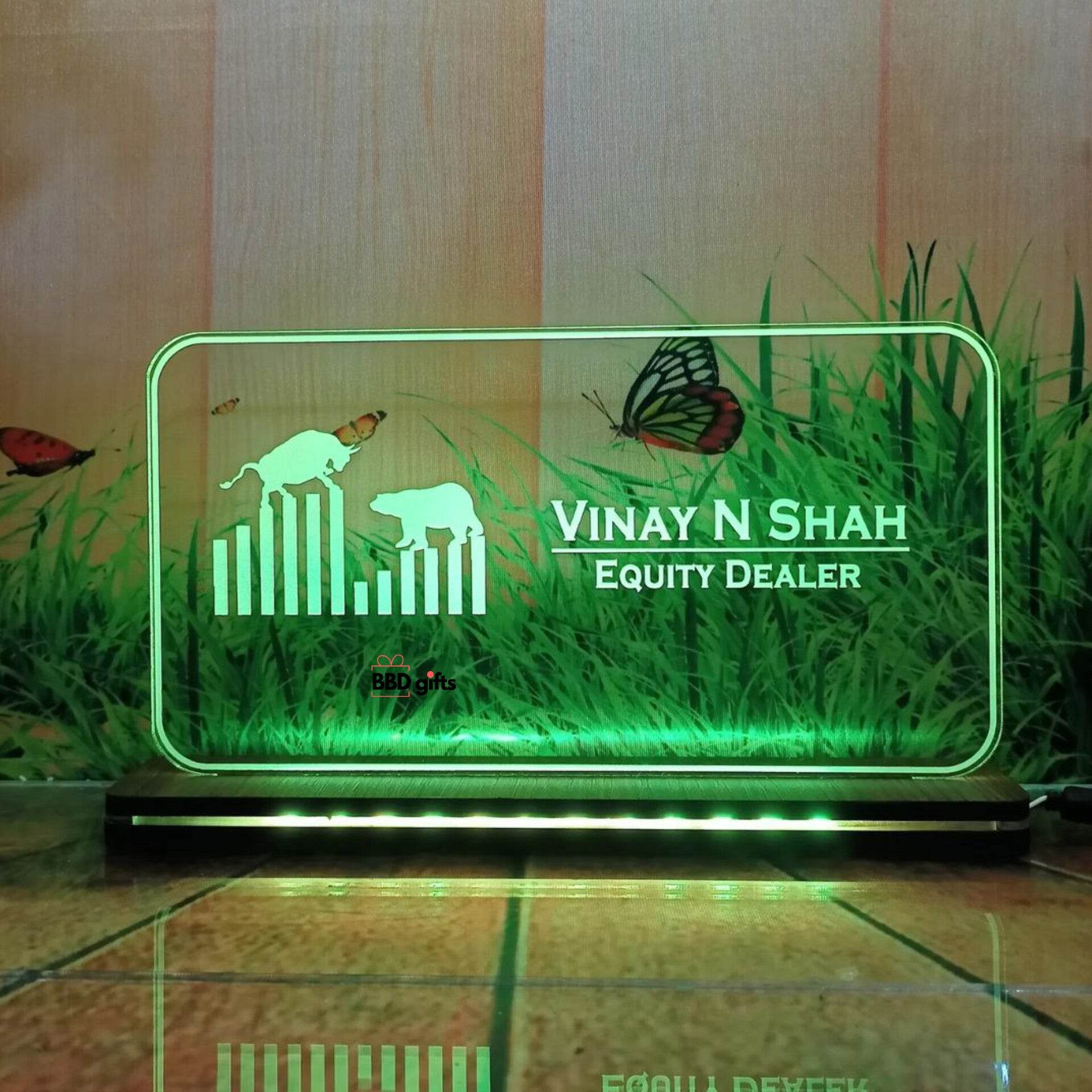 Customized Table Top With LED For Manufacturer | Best gift for ACCOUNTANCY | Special Gift For EQUITY DEALER | Personalized Gift For PROPRIETOR - BBD GIFTS