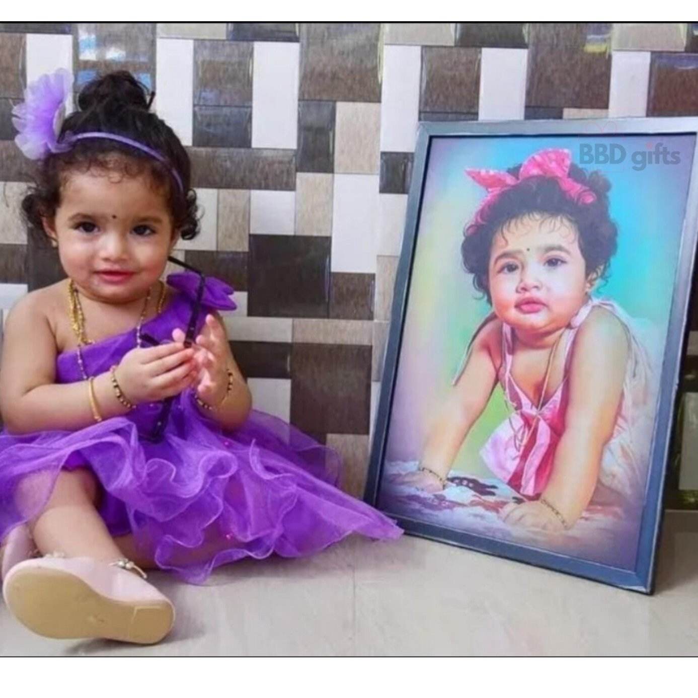 Customized Oil Painting With Wooden Frame - BBD GIFTS