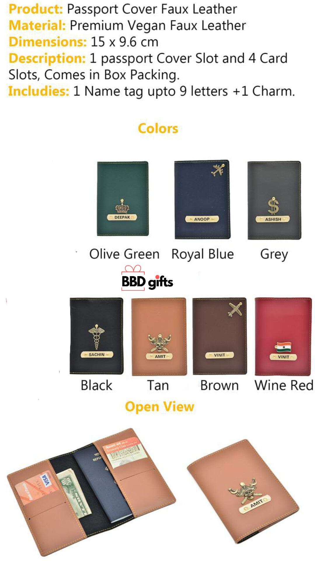 Couple Passport Cover | Customized Passport cover | Personalized Passport cover | Best Gifts For Couples | Gift For Travel Lover | Personalized Gifts - BBD GIFTS