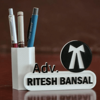 Professional Pen Stand for Advocates – Custom 3D Printed with Name - BBD GIFTS
