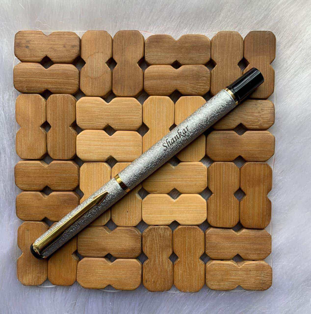 Personalised Name Pen – Customized Silver Crush Pen - BBD GIFTS