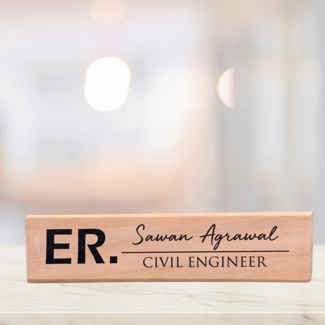 Customized Desktop Name Plate|Name Plates|Engineer Table Tops - BBD GIFTS