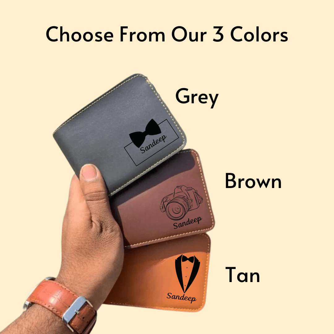 Customized sketch wallet - Personalized Mens Wallet - Birthday Gifts For Him - Gift For Boyfriend - Gift For Father - BBD GIFTS