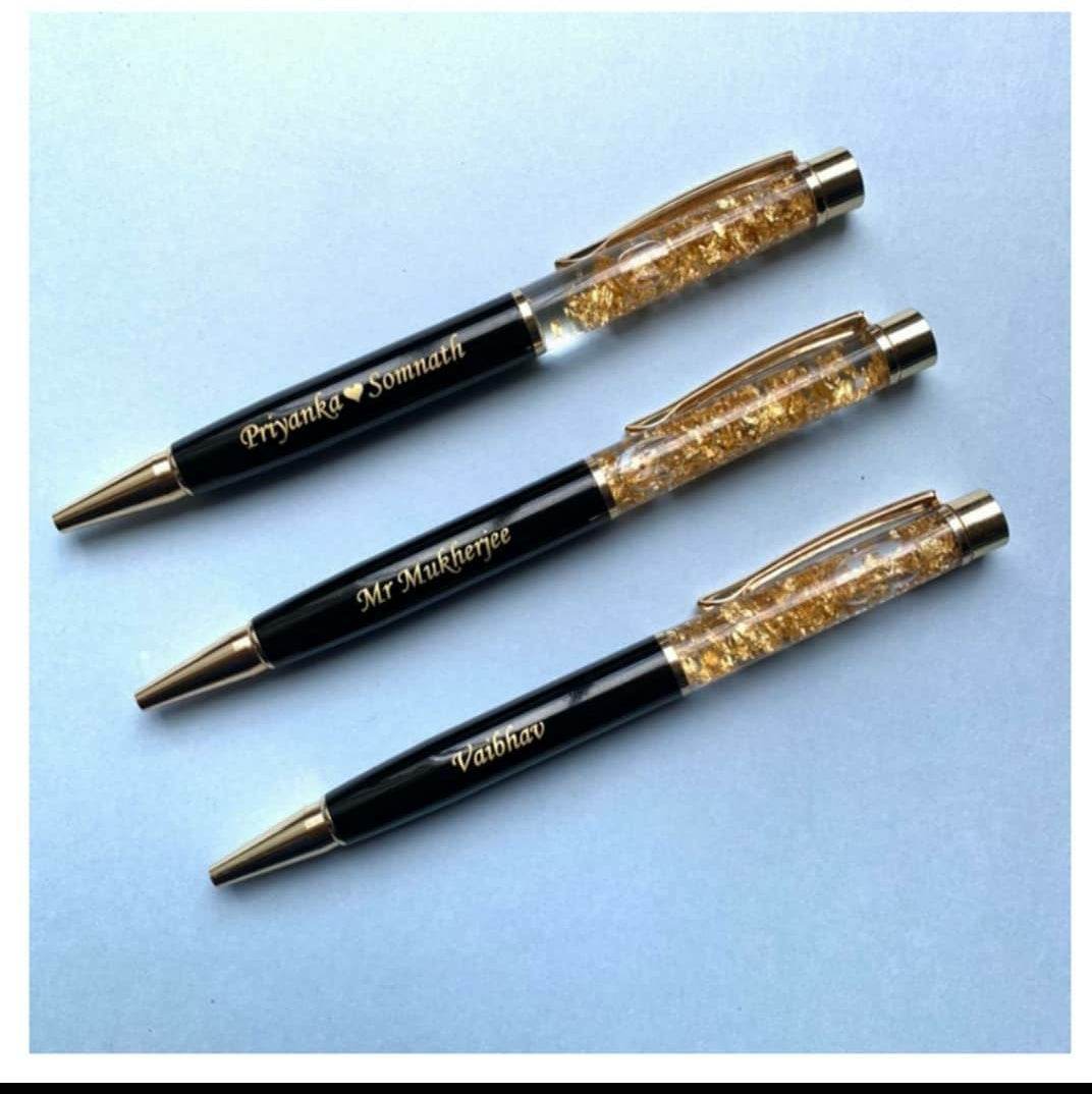 Gold Flake Pen Customized Pen Personalized Pen Return Gift Ideas