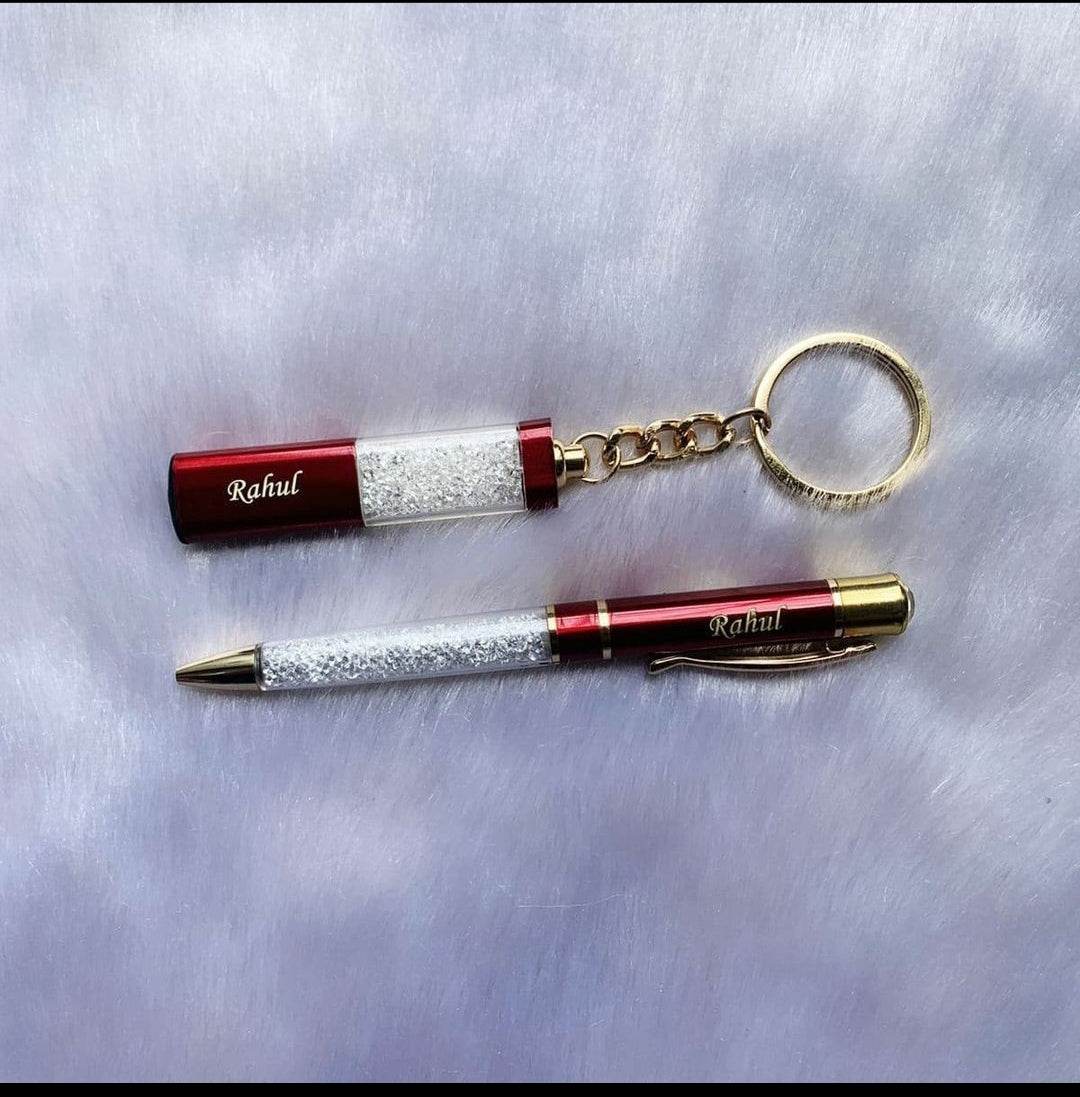 Customized Baleno Pen And Keychain Combo | Pen And Keychain Combo | Customized Pen - BBD GIFTS