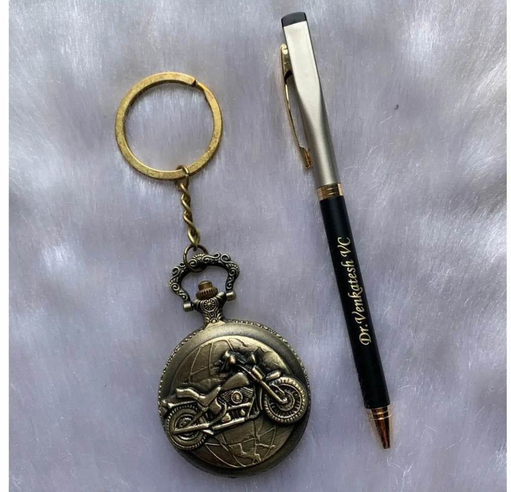 Antique Watch And Pen Combo - Custom Combo Gift For Him- Birthday Gift Idea - Vintage Gifts - BBD GIFTS