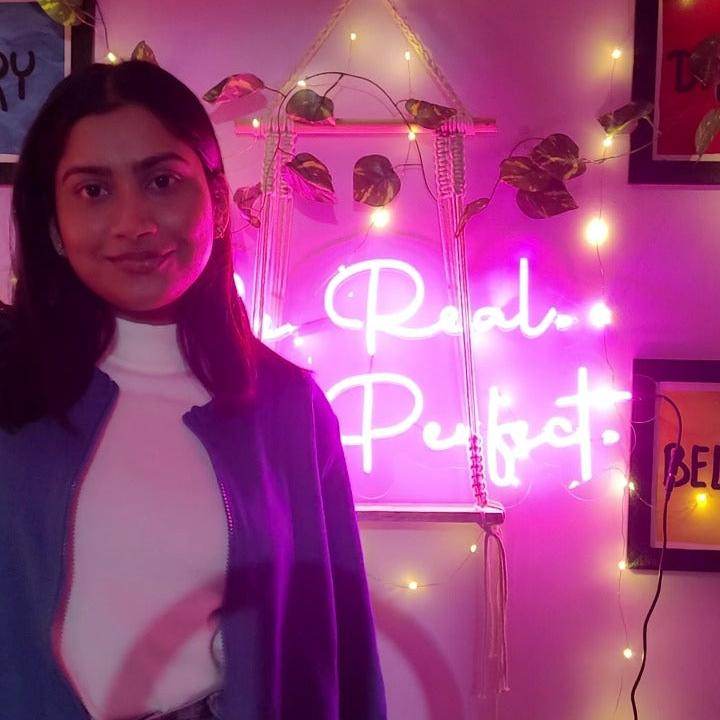 Be Real Not Perfect Neon Light - Neon Sign Board - Custom Neon Sign - LED Neon Sign - BBD GIFTS