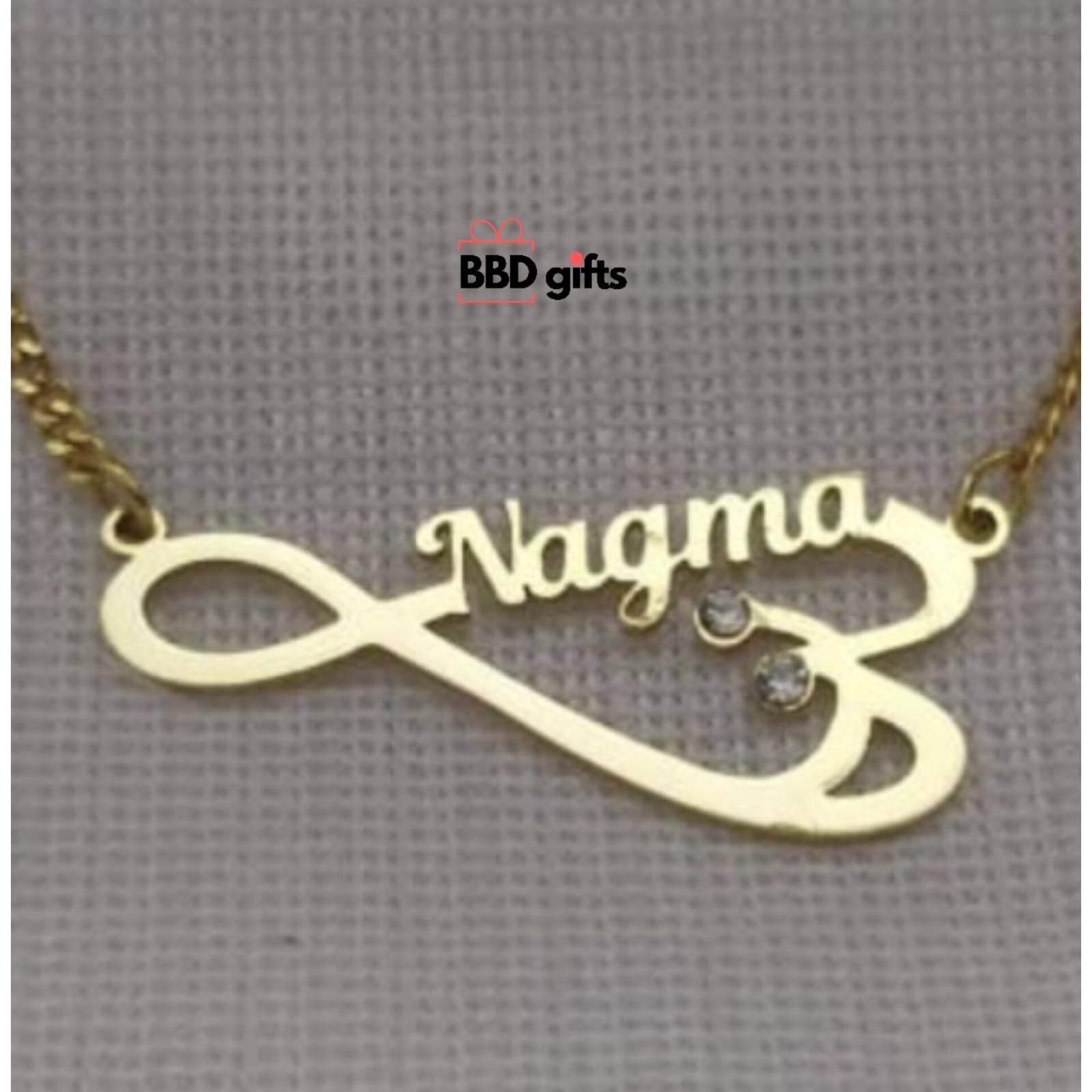 Nagma Name Locket Suman Name Pendant With Incredible Chain