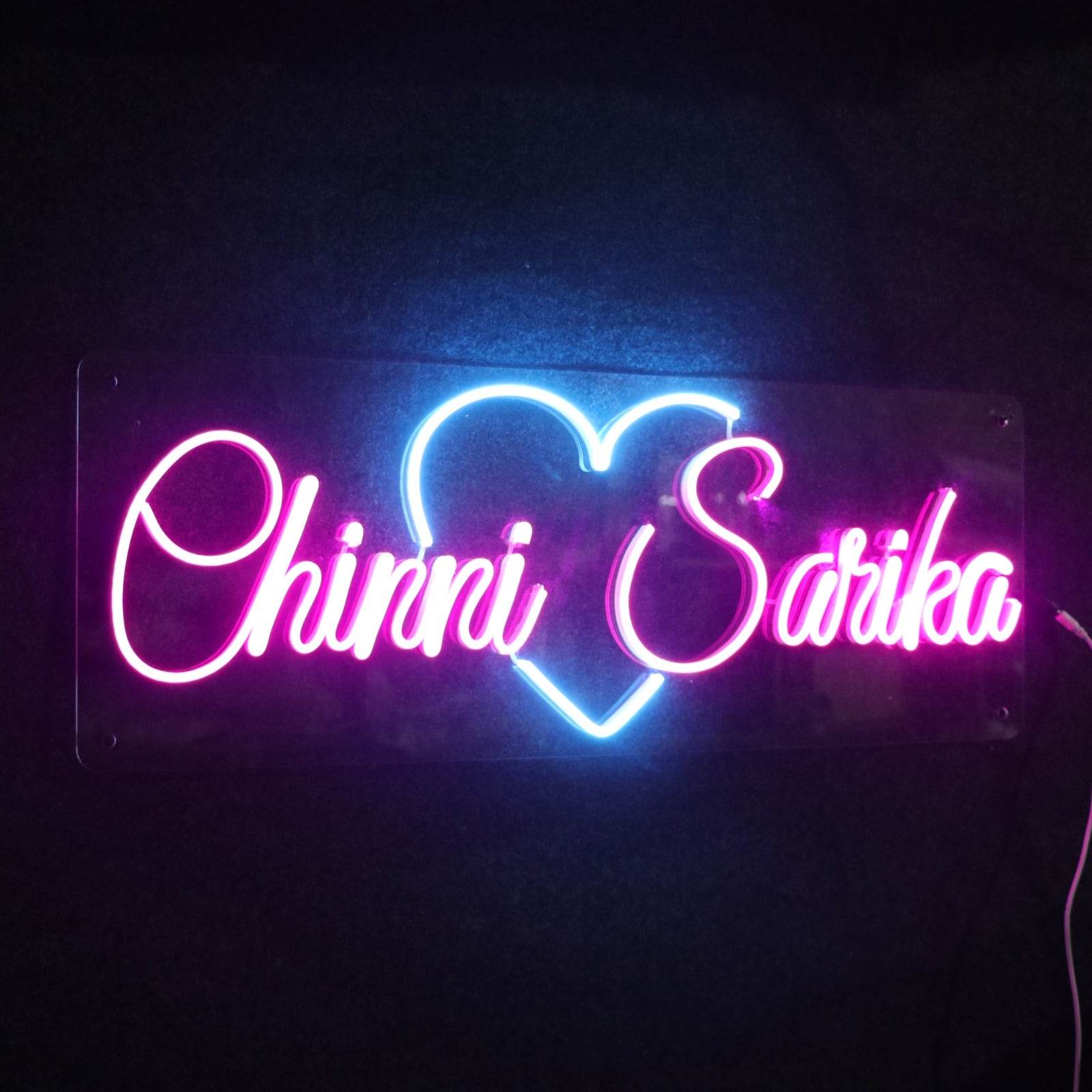 Couple Name Neon Sign - Personalized led Neon - Custom Neon Light - Neon Sign Board - BBD GIFTS