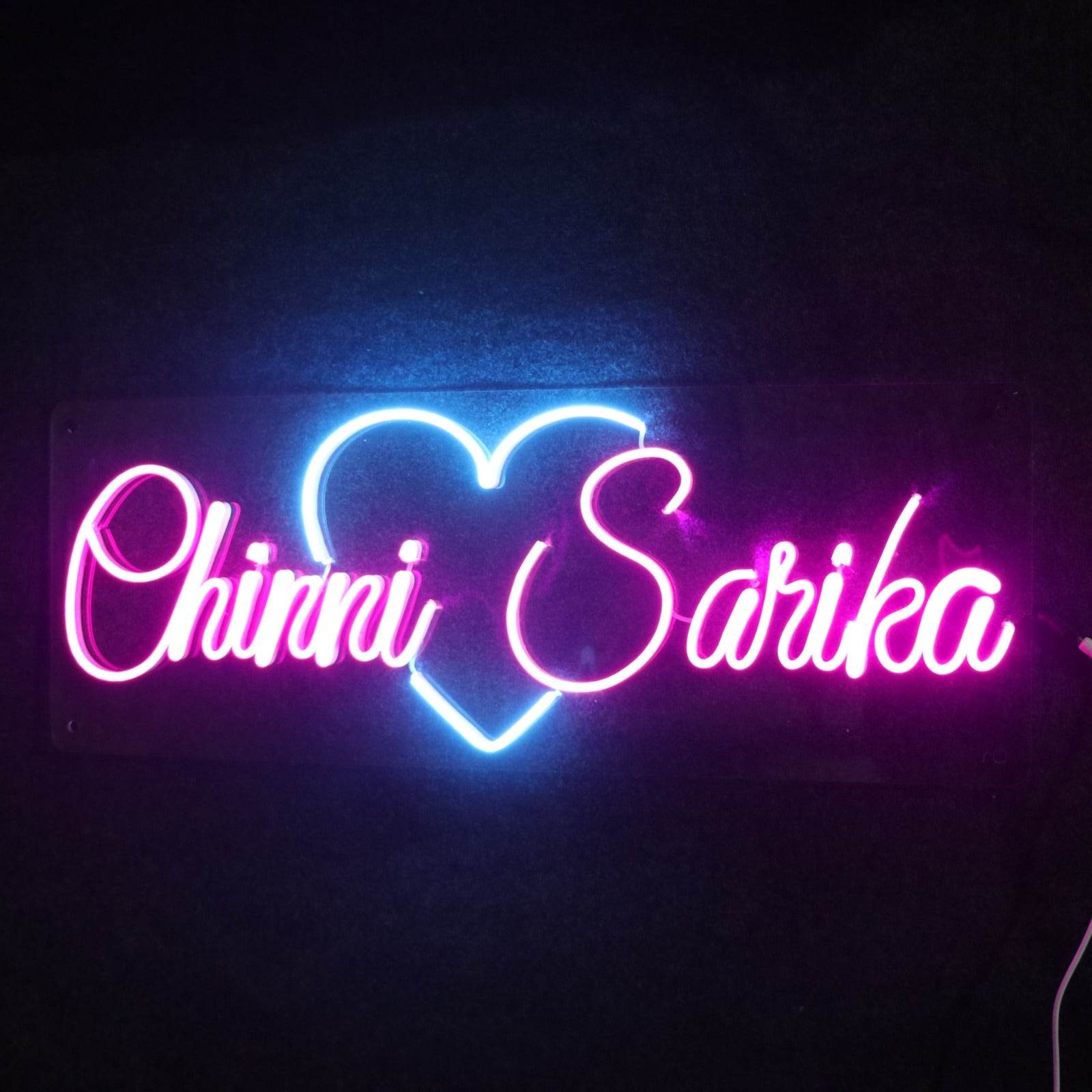 Couple Name Neon Sign - Personalized led Neon - Custom Neon Light - Neon Sign Board - BBD GIFTS