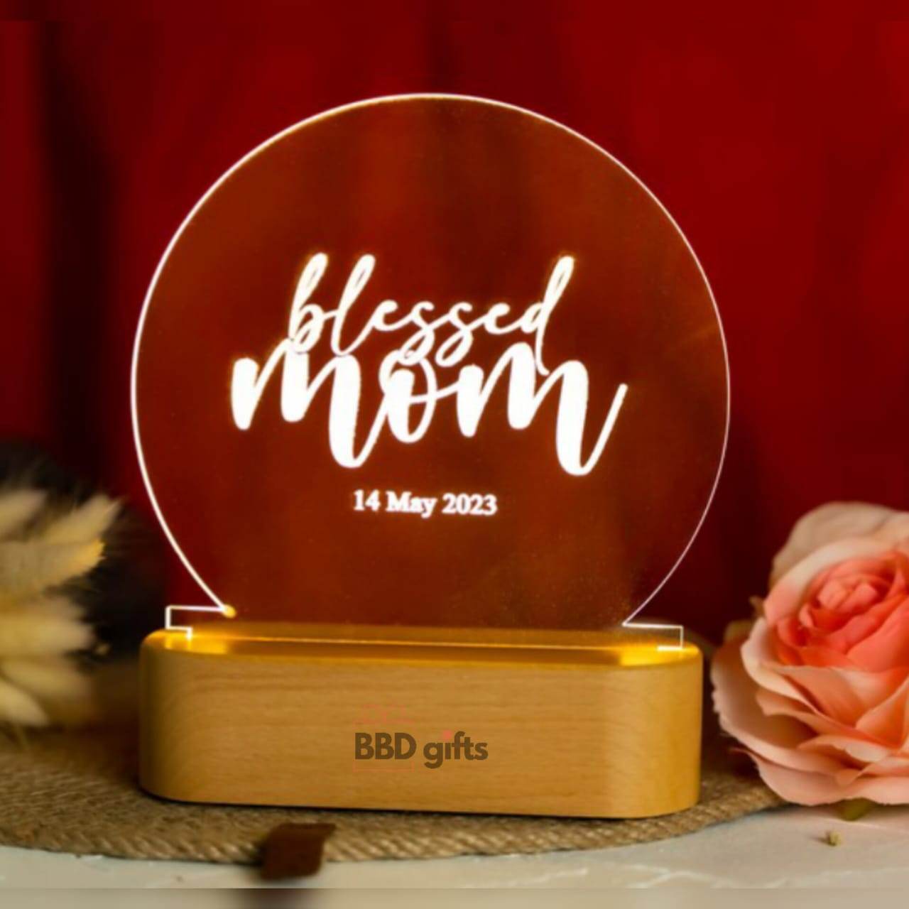 Personalized Mom Gift - Mother's Day Gift For Her - Personalized Night Light Led Heart-Shaped Night Light - Custom Name Light - BBD GIFTS