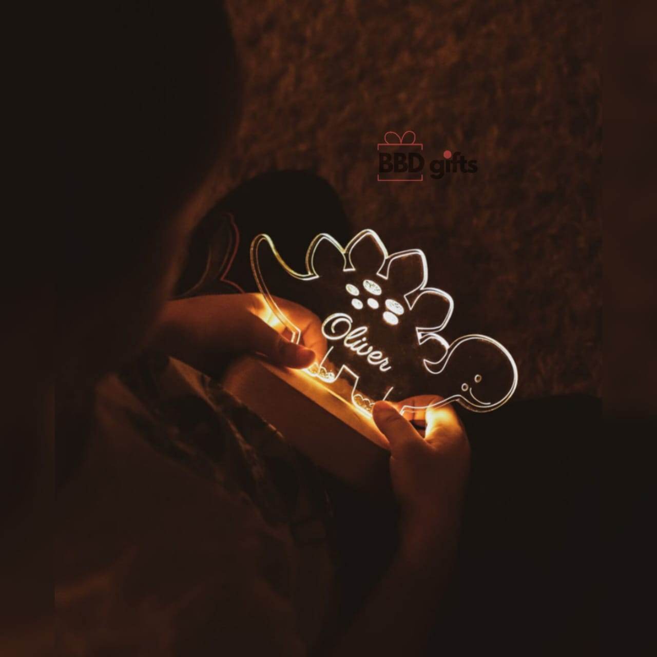 Dinosaur LED Night Lamp For Kids | Personalised Dinosaur LED Sign | Gifts for kids | Kid home decor | Kids Special Gift | Customized night lamp - BBD GIFTS