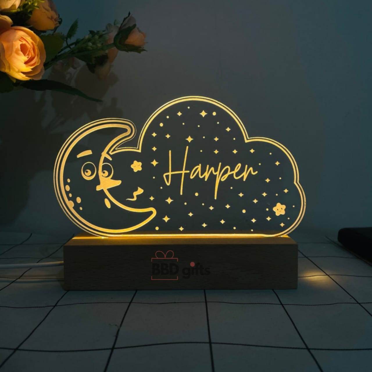 Personalized Lamp For Him/Her | Birthday Gift | Gift for Boyfriend/Girlfriend | Custom Night Lamp | Kids Special Gifts - BBD GIFTS