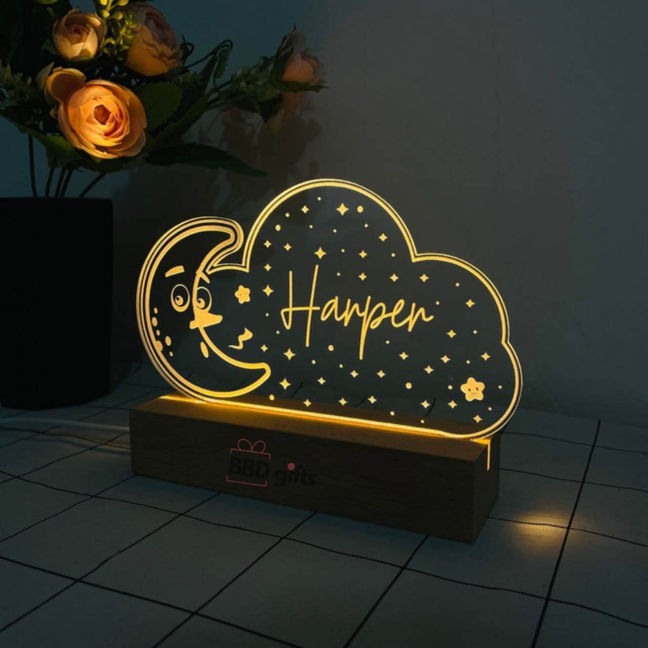 Personalized Lamp For Him/Her | Birthday Gift | Gift for Boyfriend/Girlfriend | Custom Night Lamp | Kids Special Gifts - BBD GIFTS