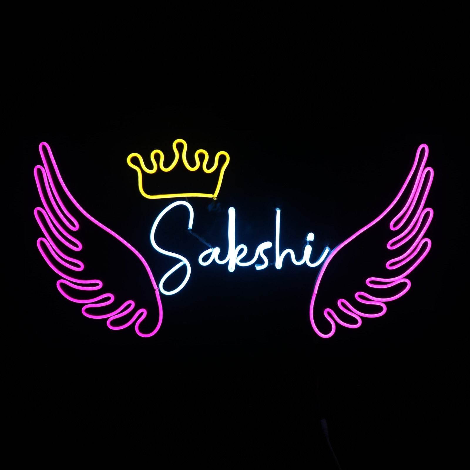Name Angel Wings | Personalised Neon Sign | Custom Neon Sign Bar | Birthday gift for Kids - BBD GIFTS