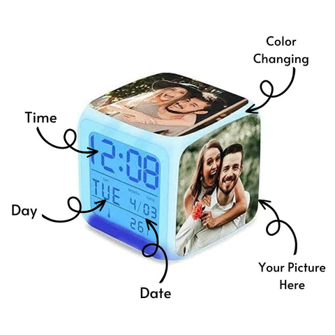 Customised Alarm Clock - Photo Clock - Gifts For Kids - Birthday Gifts - BBD GIFTS