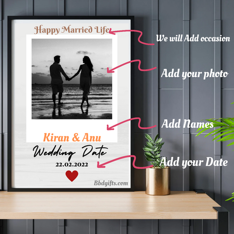 Personalized Couple Wedding Frame | Marriage Gifts | Couple Frames | Best Couple Frames |