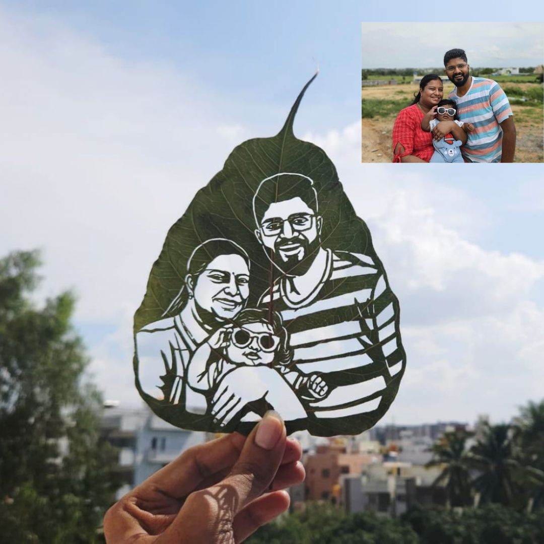 Natural Custom Leaf Art | Best Gifts For Birthday , Occasional , Anniversaries ,girls | gift for him and her - BBD GIFTS