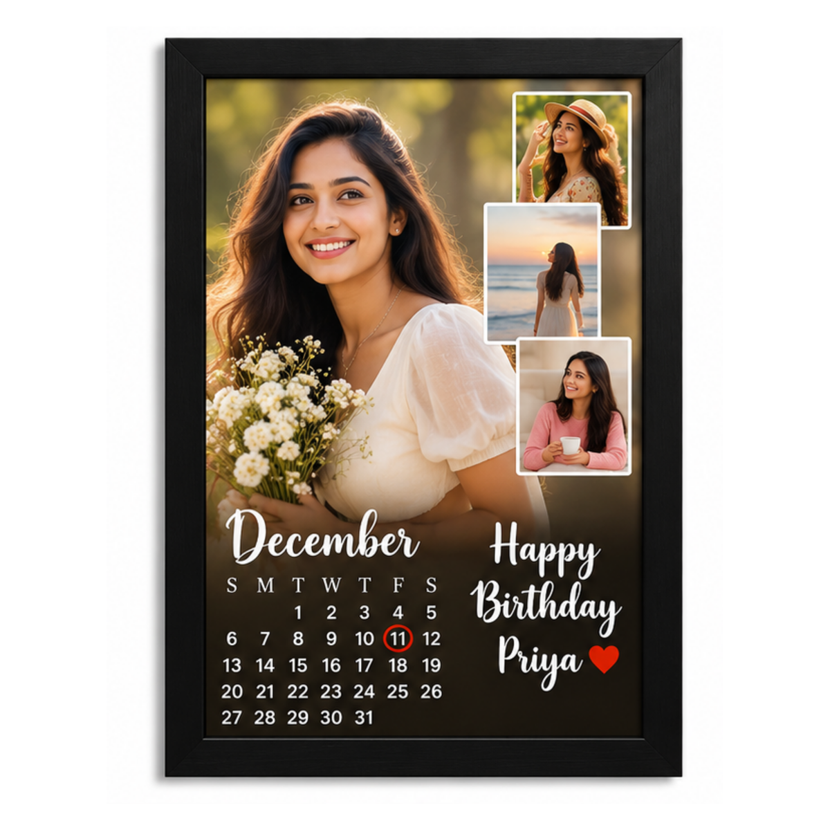 Personalized Calendar Collage Lamination Frame
