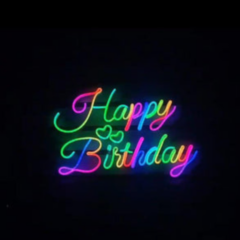 Happy Birthday neon sign | Custom neon light | Wall decor | Gift for her | best gift for party