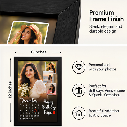 Personalized Calendar Collage Lamination Frame
