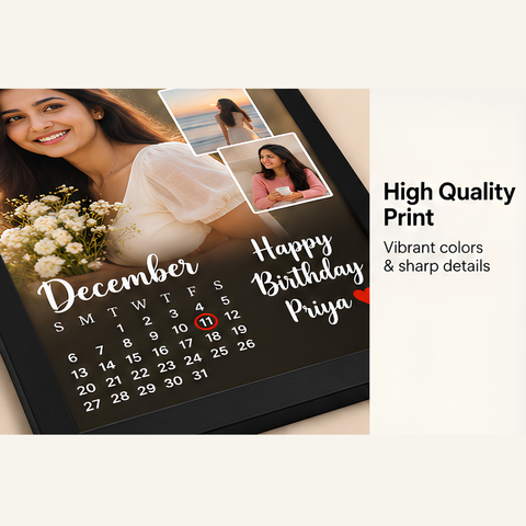 Personalized Calendar Collage Lamination Frame