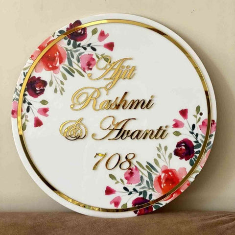 Customized Acrylic Name Plate with UV Printing - New Home Gift