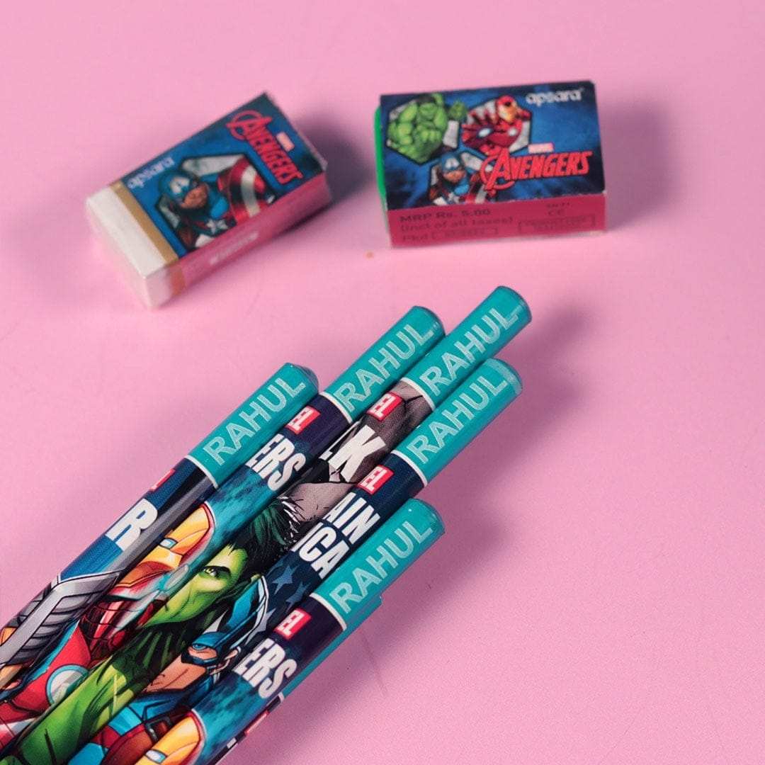 Customised Avengers Pencils with Name – Set of 10