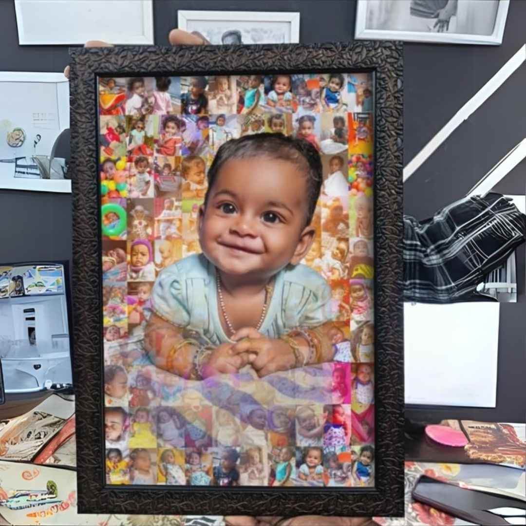 Personalised Baby Mosaic Photo Frame