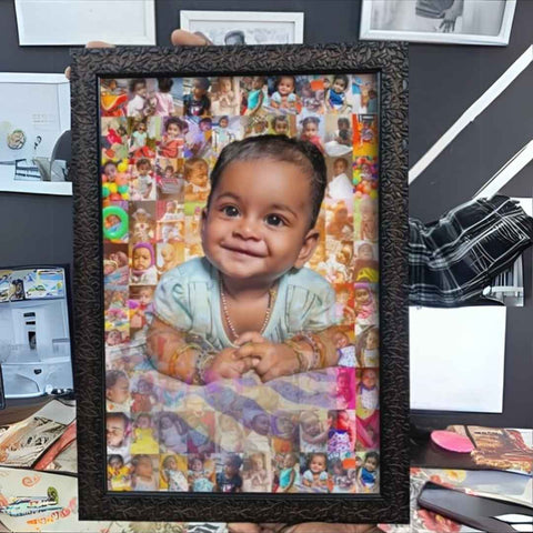 Personalised Baby Mosaic Photo Frame
