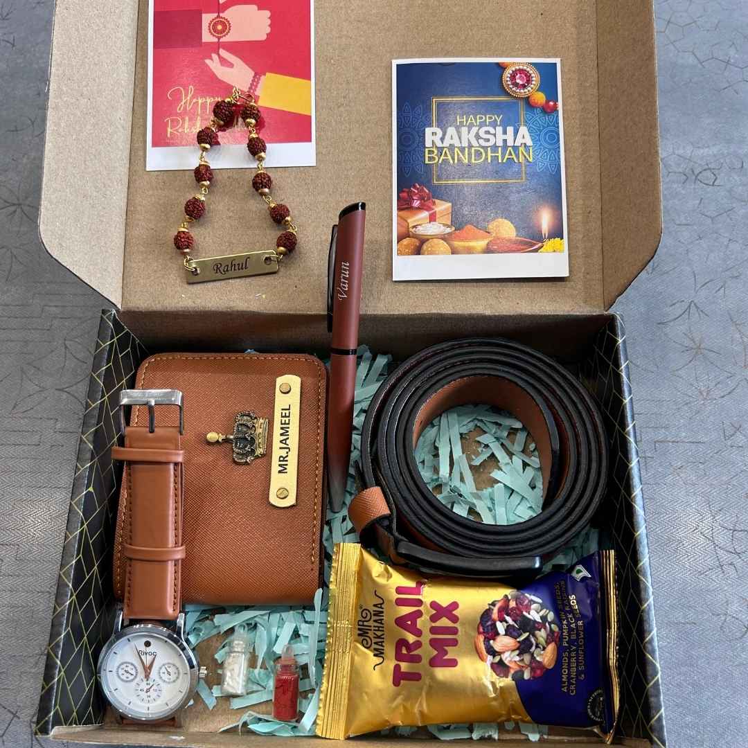 Personalized Rakhi Combo Gift Set for Brother