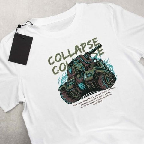 Customized White Cotton T-Shirt with Name, Logo, or Photo
