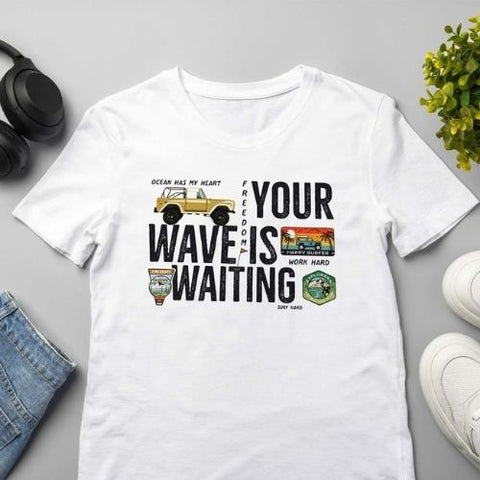 Customized White Cotton T-Shirt with Name, Logo, or Photo