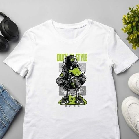 Customized White Cotton T-Shirt with Name, Logo, or Photo