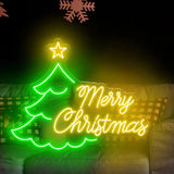 Personalized Christmas Neon Light Canvas Print Art | Best Unique Christmas Gift