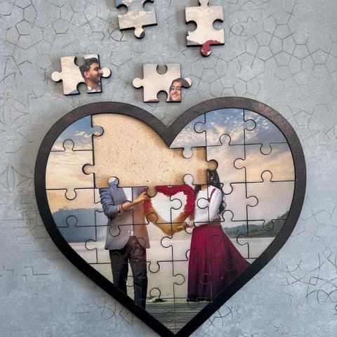 Valentine's Heart Jigsaw Puzzle | Custom Photo, Gift For Couples