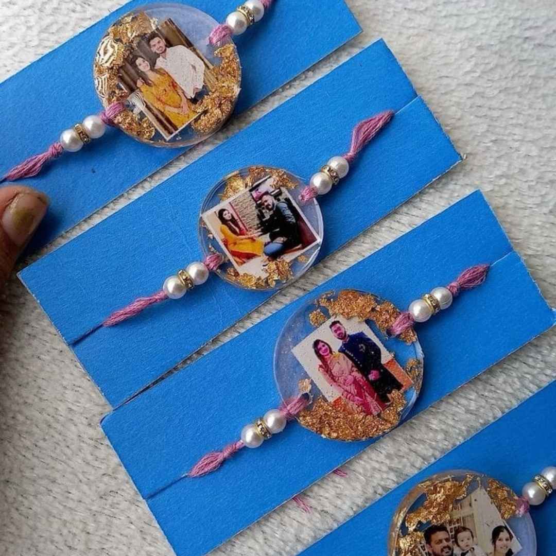 Custom Resin Rakhi with Photo – Unique Designer Rakhi for Brothers