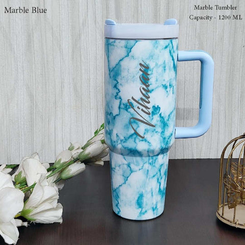 Customized Marble Tumbler 1200ML – Stainless Steel in 6 Exotic Colors