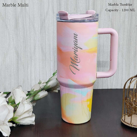 Customized Marble Tumbler 1200ML – Stainless Steel in 6 Exotic Colors