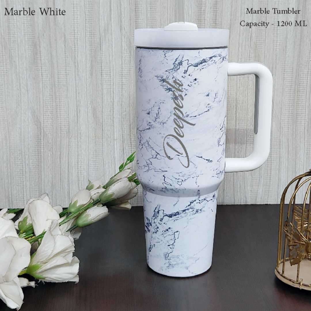 Customized Marble Tumbler 1200ML – Stainless Steel in 6 Exotic Colors