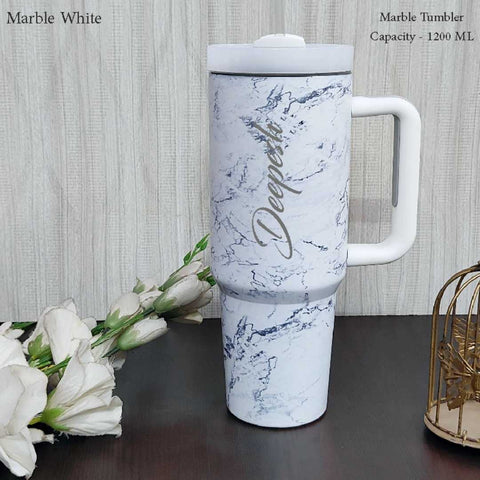 Customized Marble Tumbler 1200ML – Stainless Steel in 6 Exotic Colors