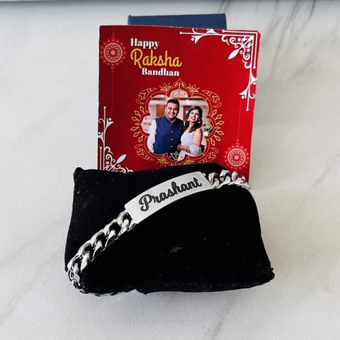 Customized Rakhi Bracelet for Brother – Stainless Steel in Gold & Silver