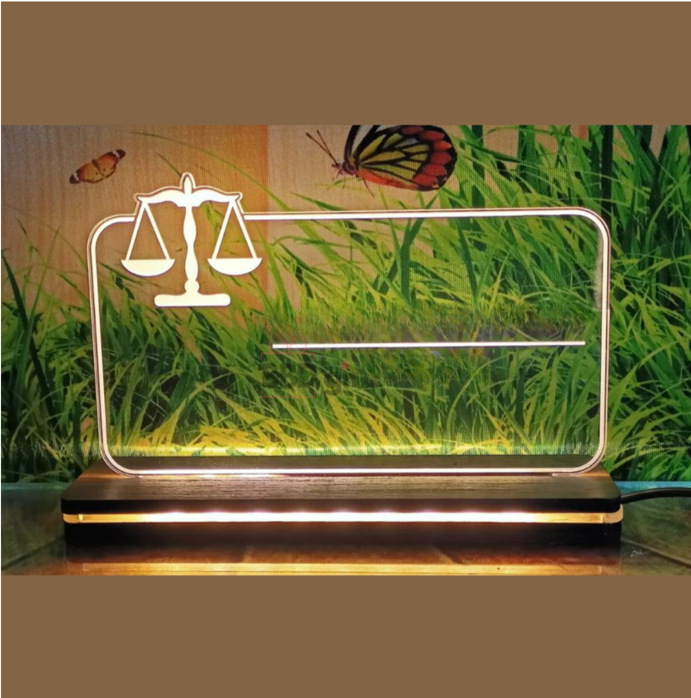 Custom Table Top With LED For Advocate | Acrylic Engraved Advocate Table Lamp | Personalized Gift For lawyer | Best Gifts  For Advocate